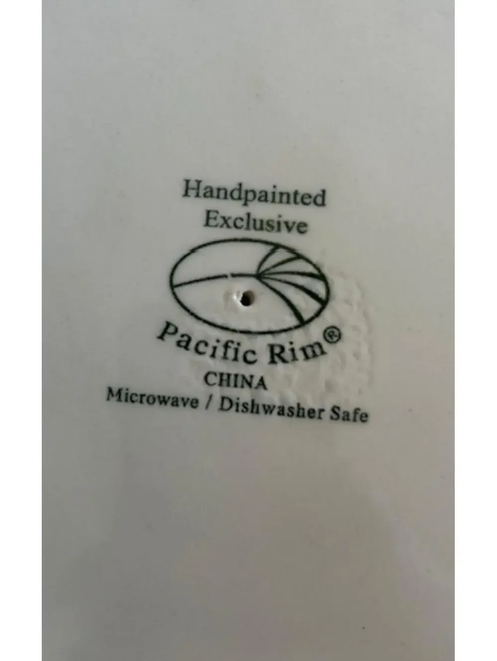 Handpainted Exclusive Pacific Rim Ceramic Egg Plate